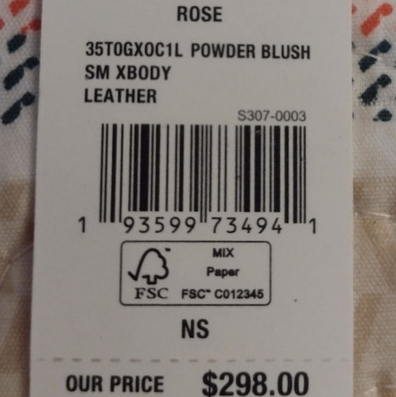 MICHAEL KORS ROSE 35T0GX0C1L SMALL MINI CROSSBODY BAG LEATHER Powder Blush - Picture 7 of 7